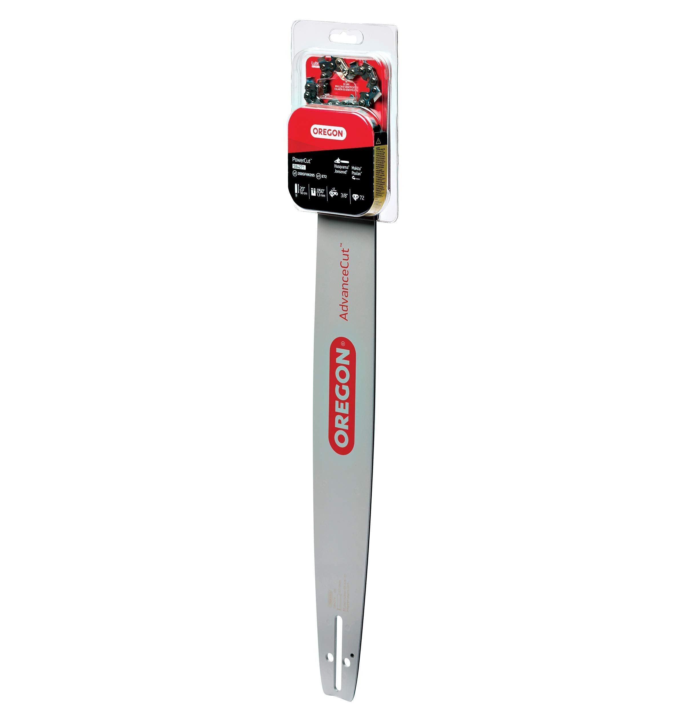 Oregon 584271 Chainsaw Guide Bar & Chain Combo, PowerCut Replacement Bar Length 20" (50cm) with Chain Set, 3/8" Pitch, 0.050" Gauge, 72 Drive Links - Image 11