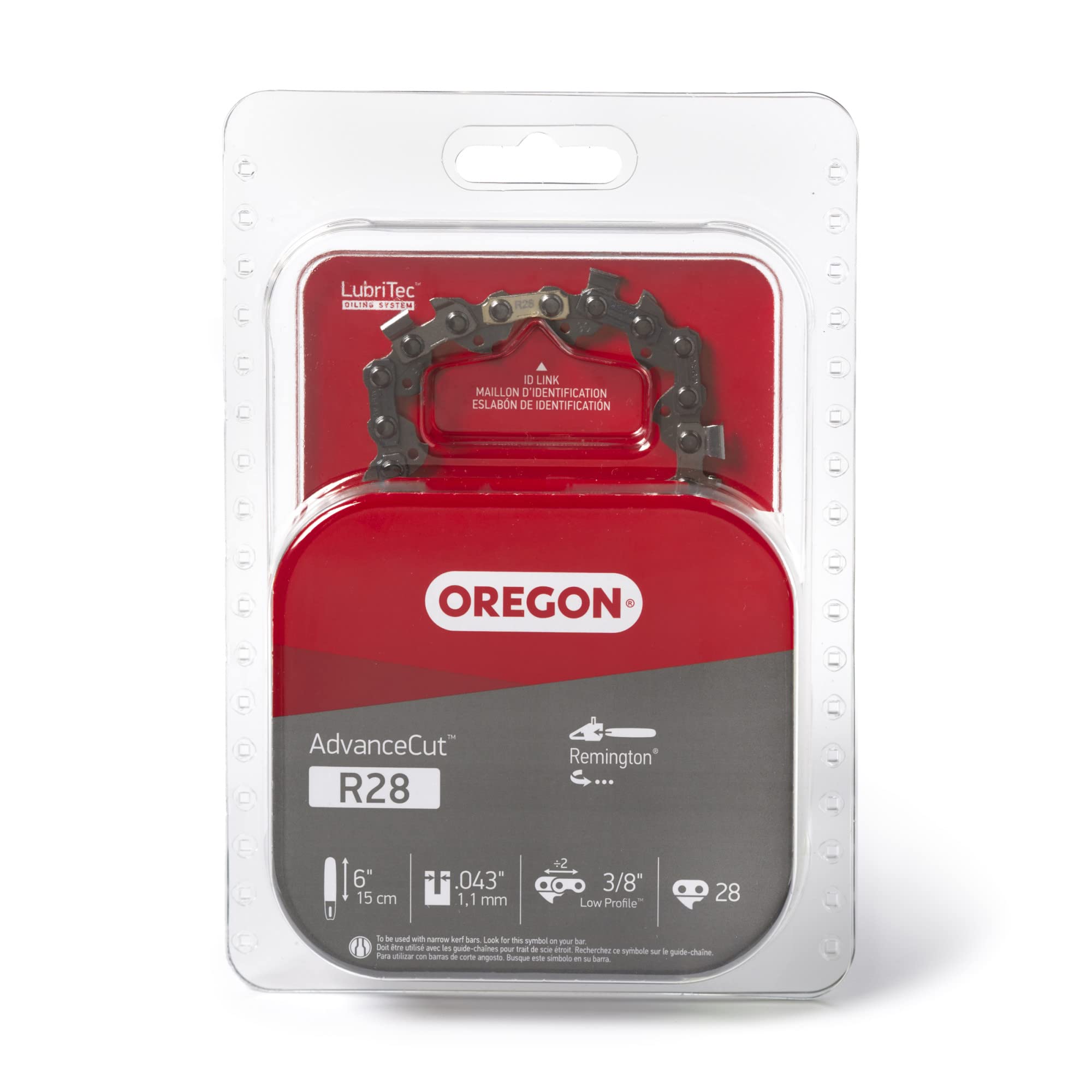 Oregon R28 AdvanceCut Replacement Chain for 6" Pole Saws & Chainsaws, 28 Drive Links, Pitch: 3/8" Low Profile, .043" Gauge - Image 5