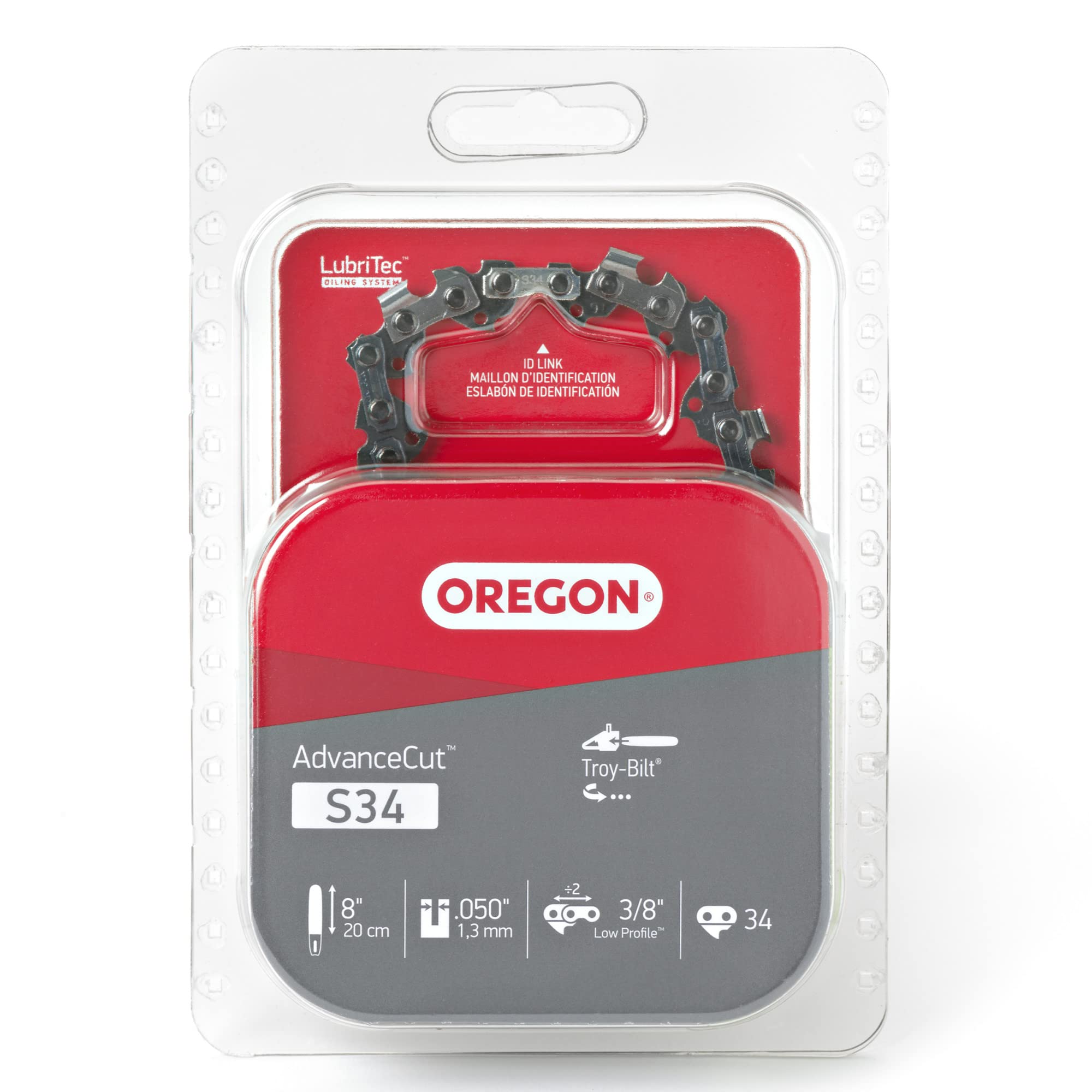 Oregon S34 AdvanceCut 8-Inch Replacement Polesaw Chain, 8" Guide Bar, 34 Drive Links, Pitch: 3/8" Low Vibration, .050" Gauge, Fits Troy-Bilt Pole Saw - Image 5