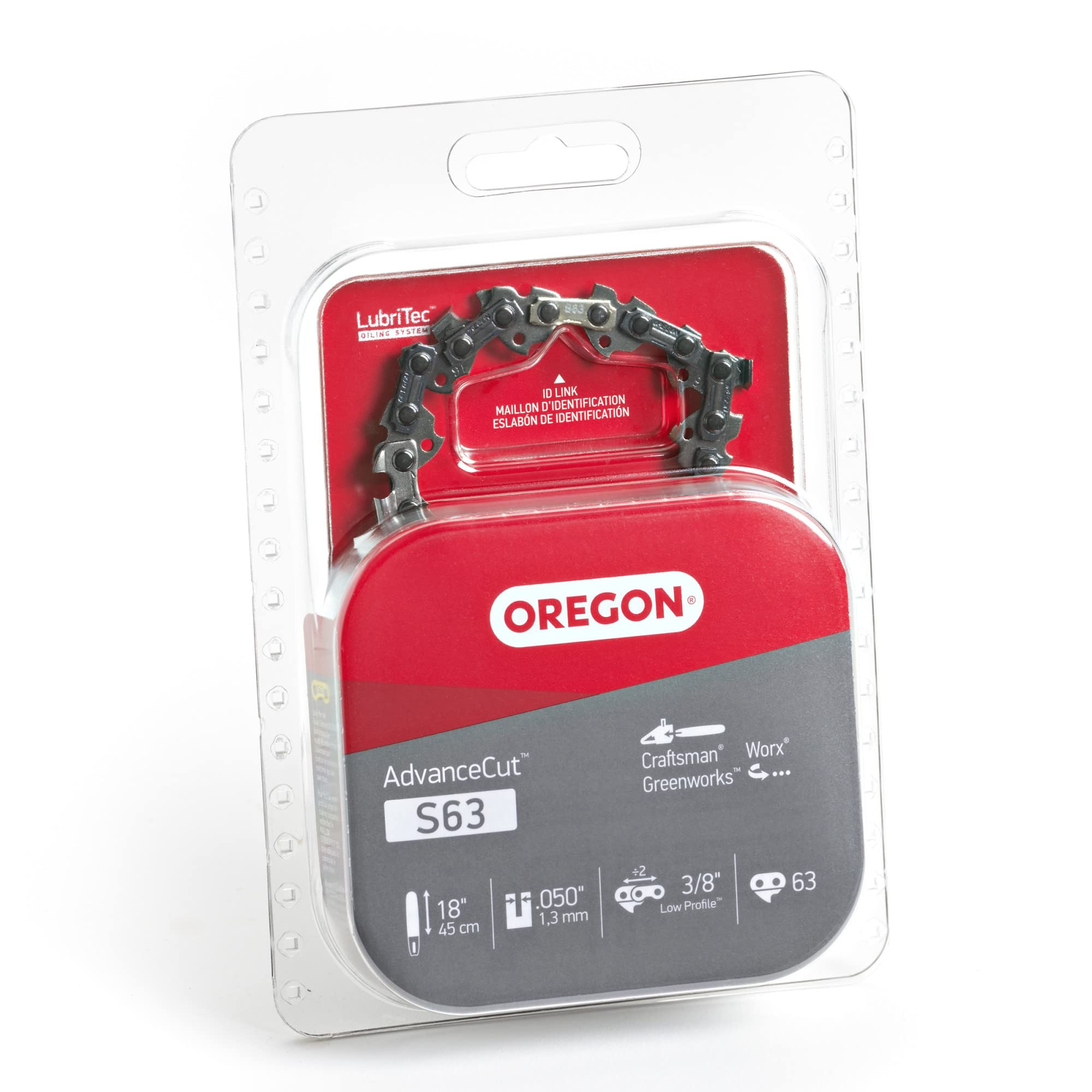Oregon S63 AdvanceCut Replacement Chainsaw Chain for 18-Inch Guide Bar, 63 Drive Links, Pitch: 3/8" Low Profile, .050" Gauge, Low Vibration - Image 3